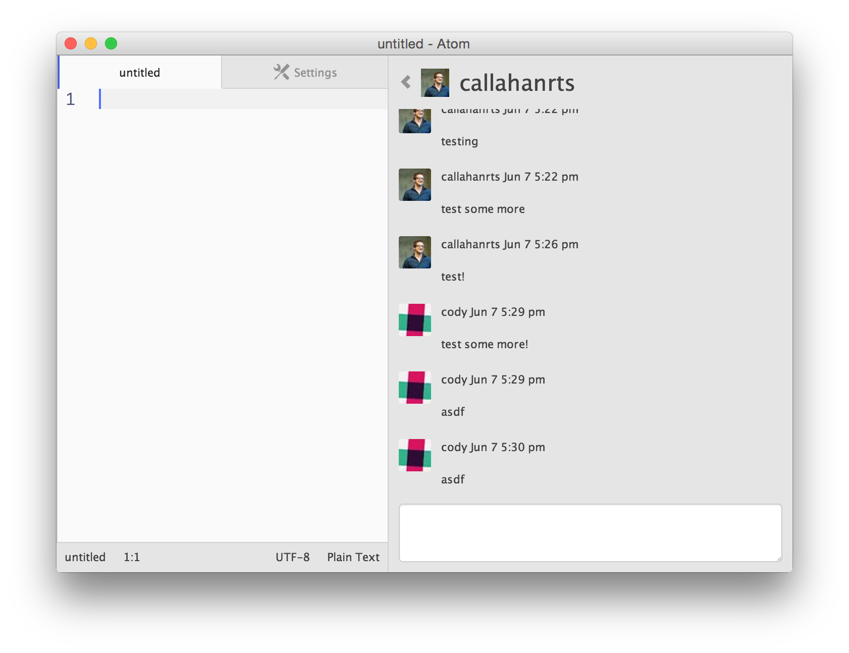 slack client